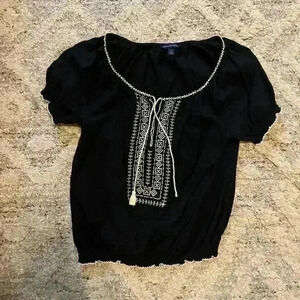 American Eagle Black Blouse